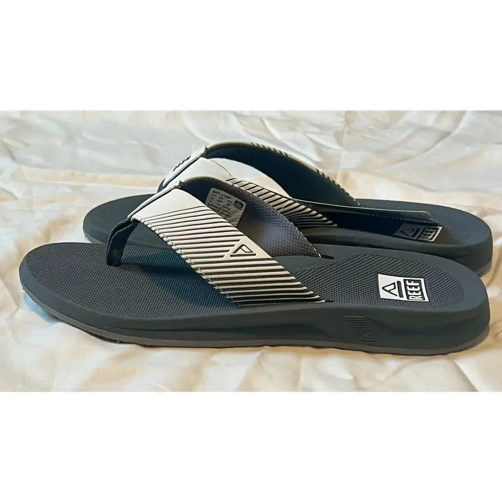 REEF Phantom II Men's Grey White Flip Flops Sandals Size 9 NWT